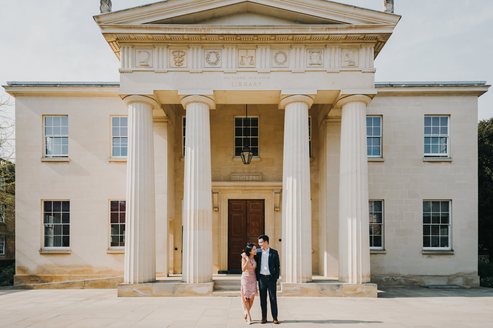Downing College engagement photography Cambridge